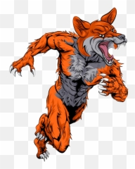 Mascot Fox Graphic Design Illustration - Running Werewolf Fox Graphic Png,Werewolf Png