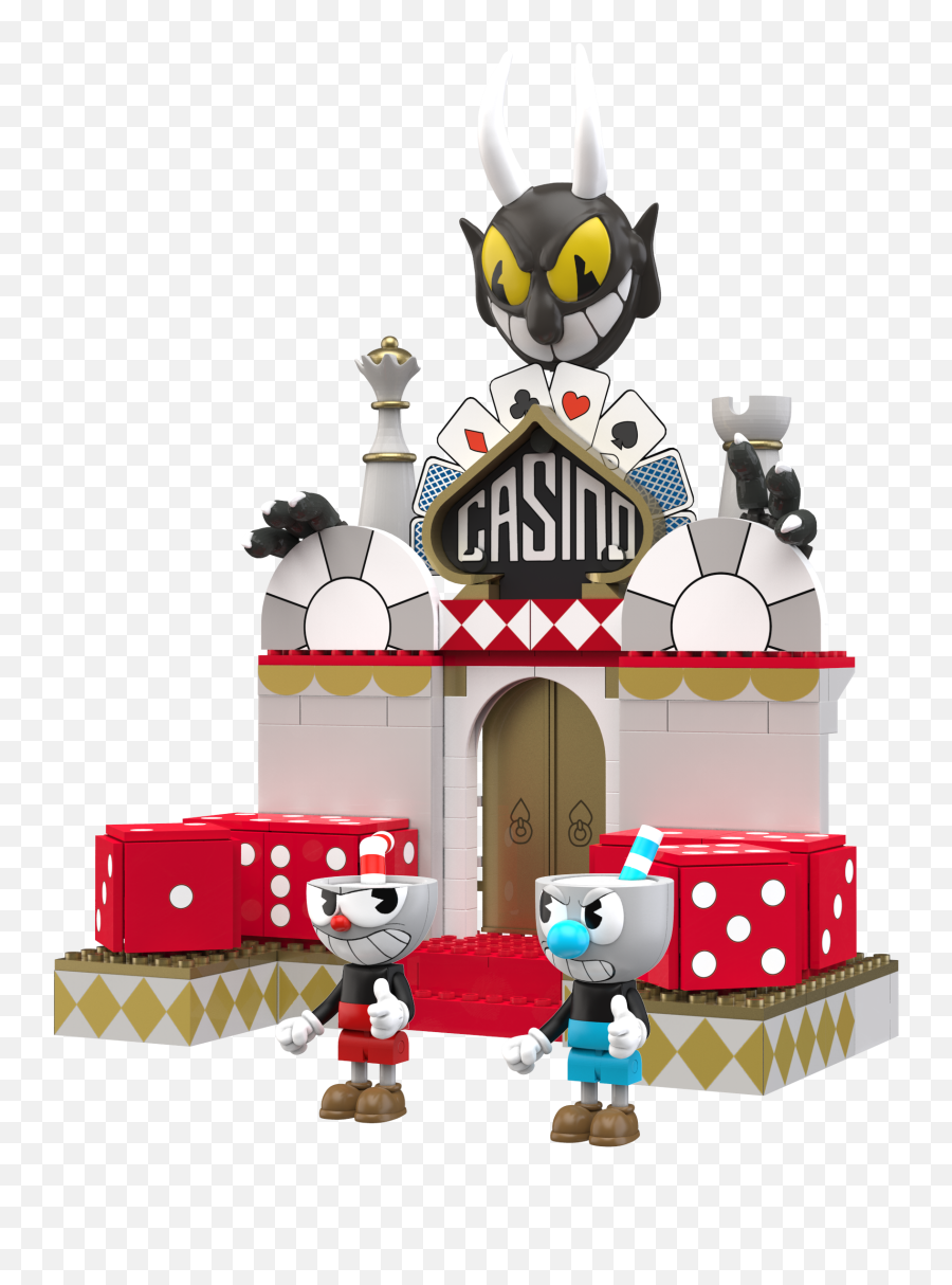 Cuphead Chaotic Casino Large Construction Set Gamestop - Casino Cuphead Png,Cuphead Png