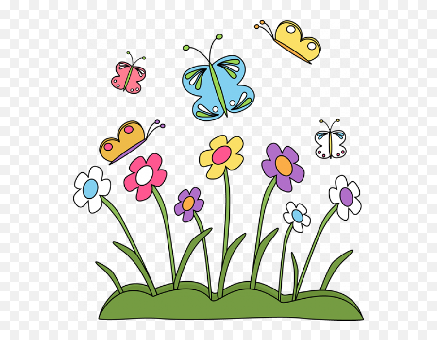 Spring Clipart Images Png Transparent - Butterflies And Flowers Clipart,Spring Clipart Png