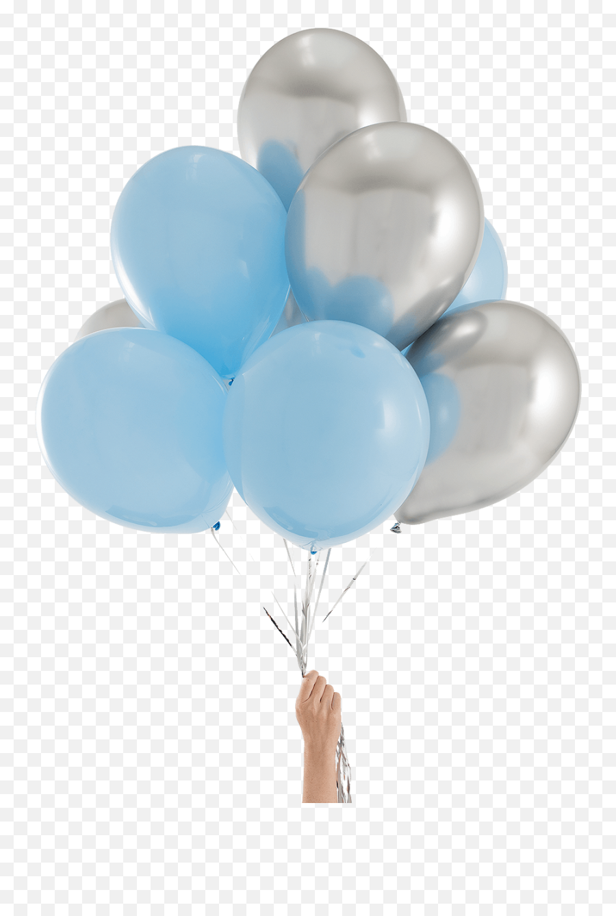 Elegant Blue Silver Party Balloons - Blue Elegant Balloons Png,Silver Balloons Png