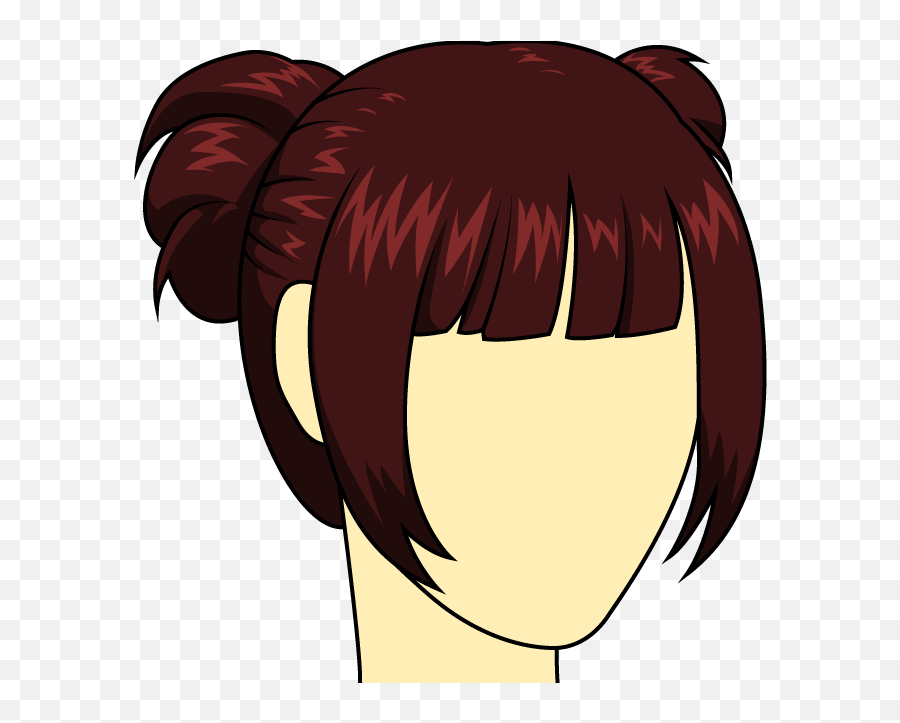 Bangs Drawing Short Hair - Hair Buns And Bangs Anime Png,Bangs Png