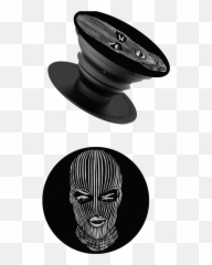 Ski Mask Pop Socket In Black - Cartoon png