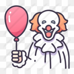 Clown - Scary Clown Drawing Outline Png,Clown Makeup Png