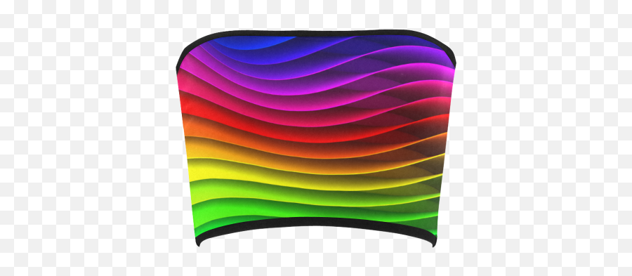 Download Hd Rainbow Wavy Lines Bandeau Top - Bandeau Graphic Design Png,Wavy Lines Png