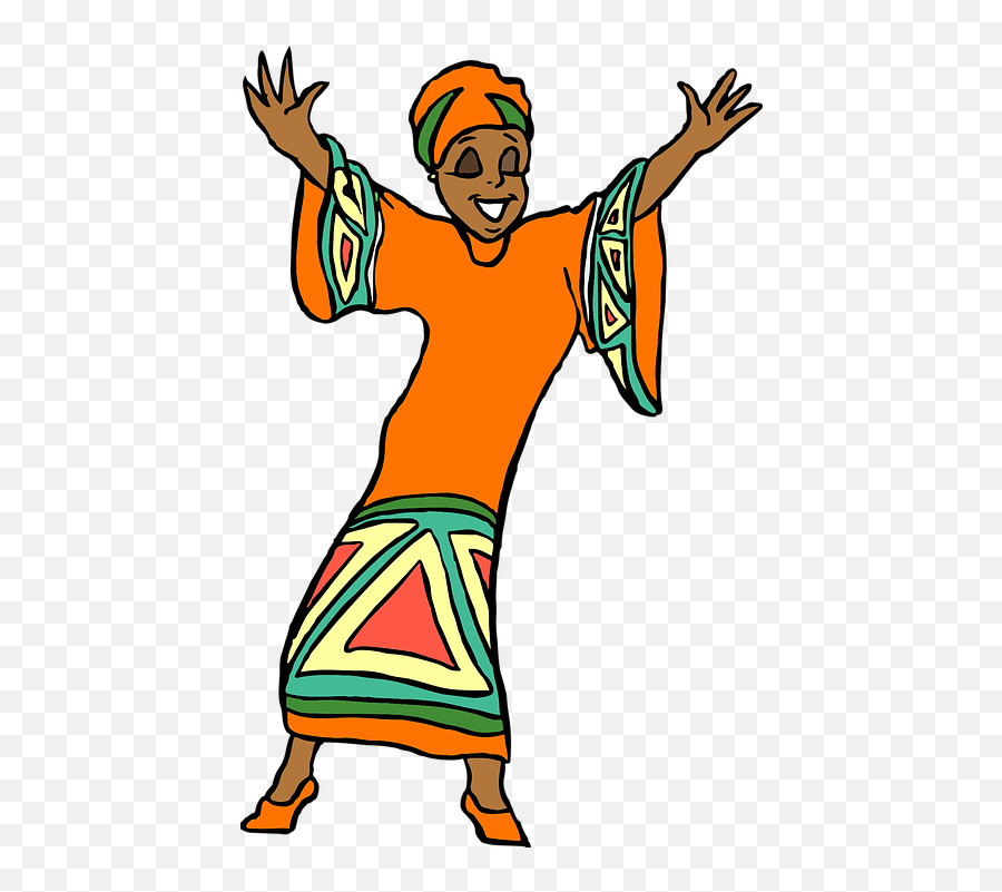 African Woman Traditional - Happy African Woman Illustration Png,African Png