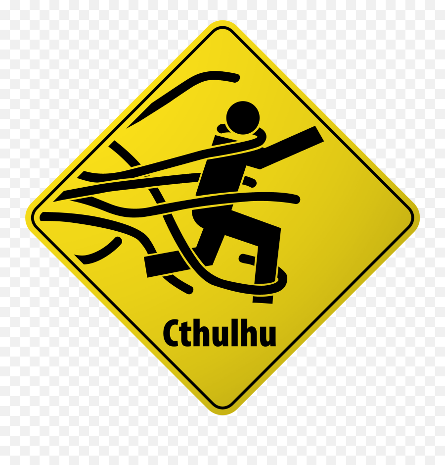 Cthulhu Road Hazard Sign - Angry Flying Spaghetti Monster Png,Cthulhu Png