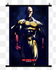 Anime One Punch Man Saitama Wall Scroll 04 - Serious Face png