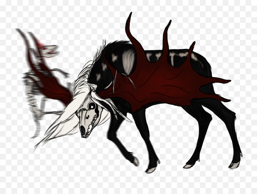 Her Lips - Anime Wolf With Horns Png,Wolf Skull Png