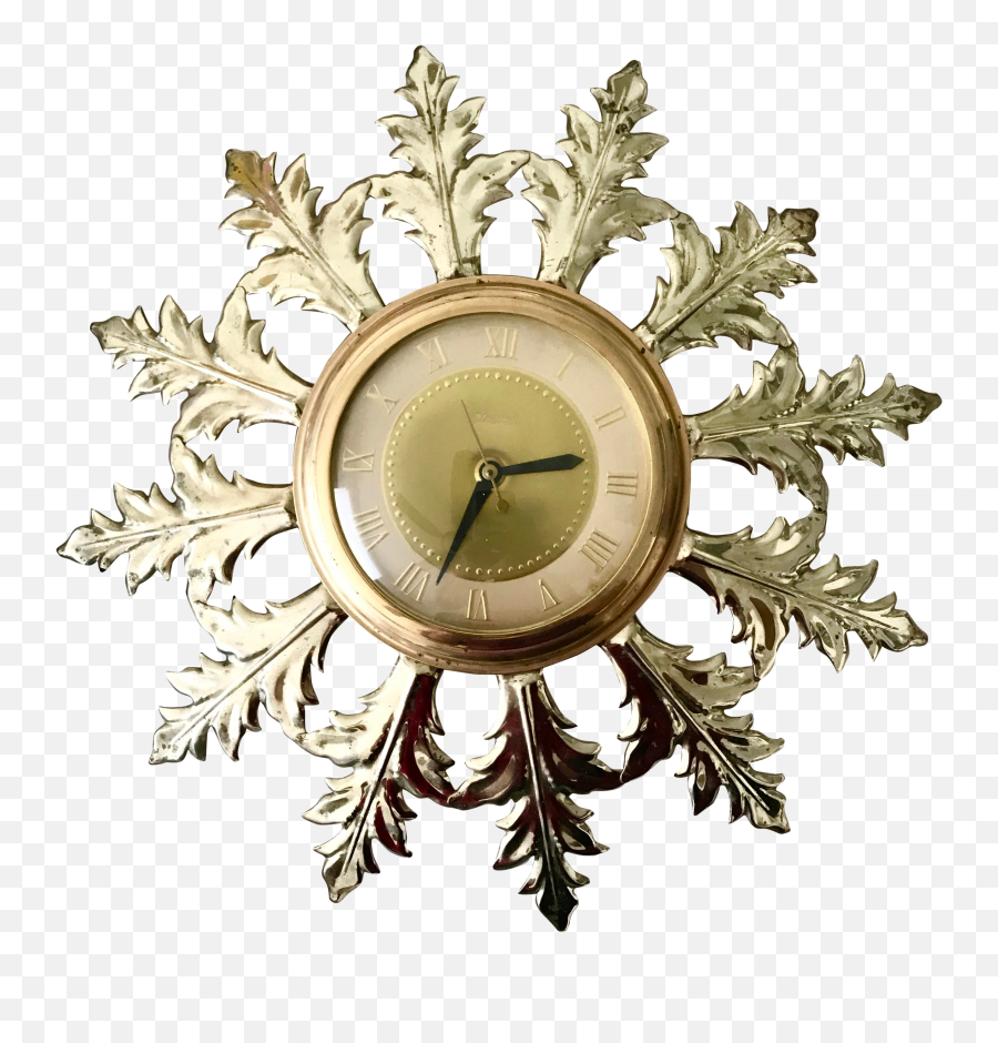 Mid Century Gold Clock - Solid Png,Gold Clock Png