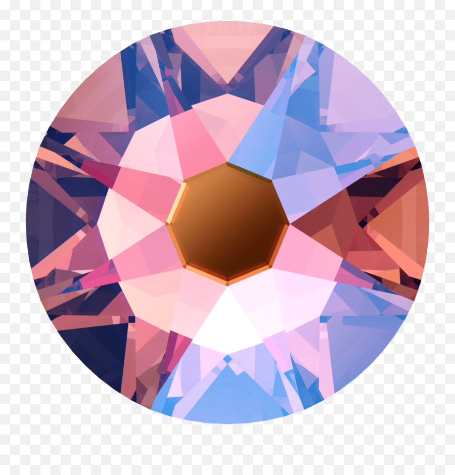 Flatback Crystals No - Hotfix Round Rose Peach Shimmer Peach Shimmer Swarovski Crystal Png,Crystal Icon Pack
