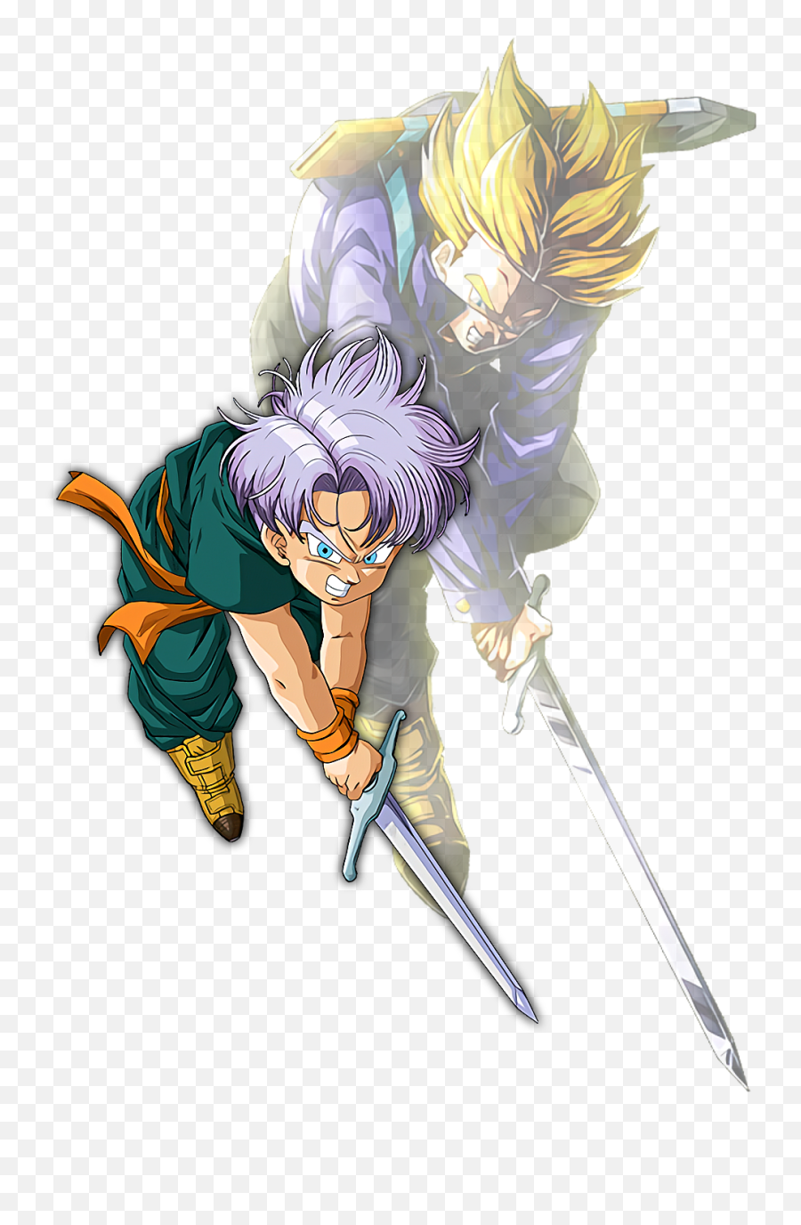 Kid Trunks And Ssj Future - Kid Trunks With Sword Png,Future Trunks Png