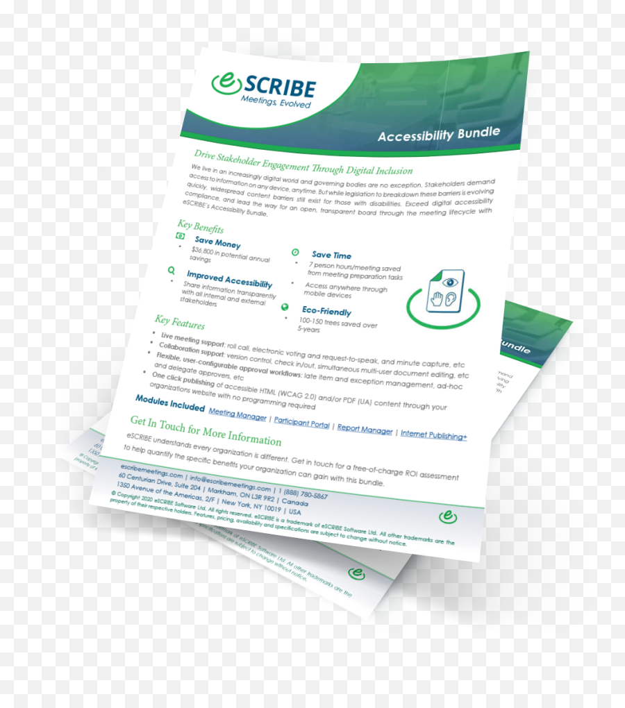 Accessibility Bundle Meeting Management Software Brochure - Document Png,Pdf Bundle Icon