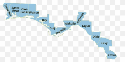 Coastal Management Program Panhandle - Counties Of The Florida Panhandle Png,Florida Map Png