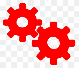 Gears Clipart Red - Png Transparent Full Size