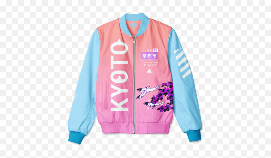 Vapor95com Vaporwave U0026 Aesthetic Clothing - Kyoto Koi Bomber Jacket Png,Icon Mesh Af Jacket