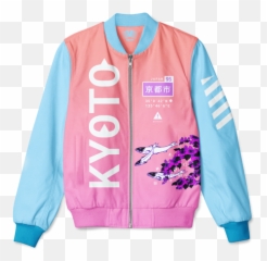Vapor95com Vaporwave U0026 Aesthetic Clothing - Kyoto Koi Bomber Jacket png