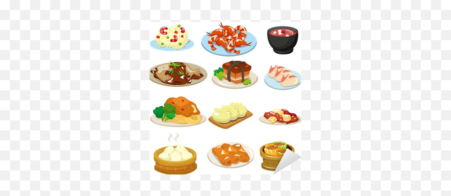 Sticker Cartoon Chinese Food Icon - Pixershk Food Of Chinese Cartoon Png,Chinese Take Out Icon