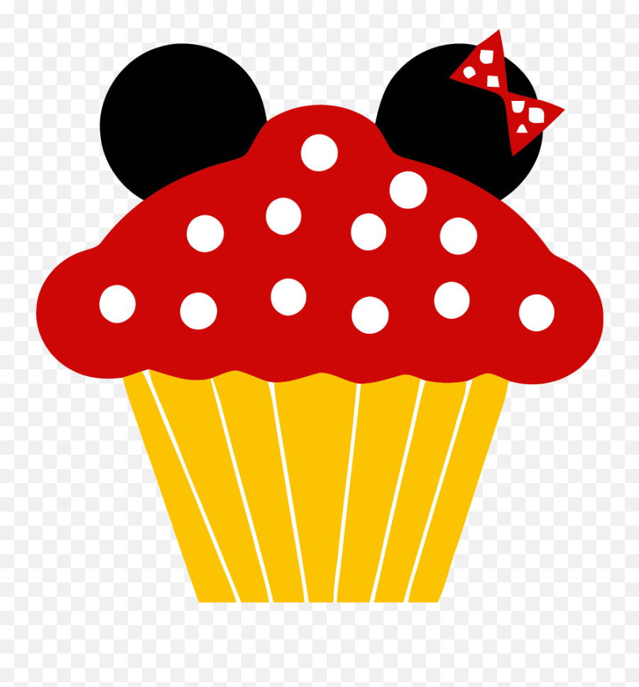 Minnie Cupcake Clipart Png - Mickey Mouse Cupcake Clipart,Baking Clipart Png