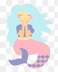 Happy Mermaid Character Flat Transparent Png U0026 Svg Vector