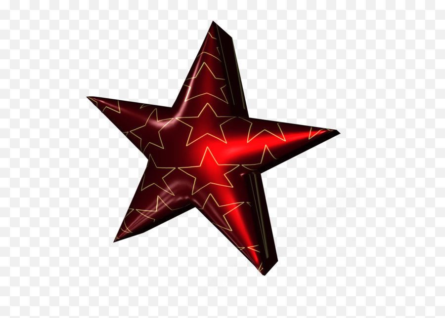 3d Christmas Star - 3d Star Png File,3d Star Png