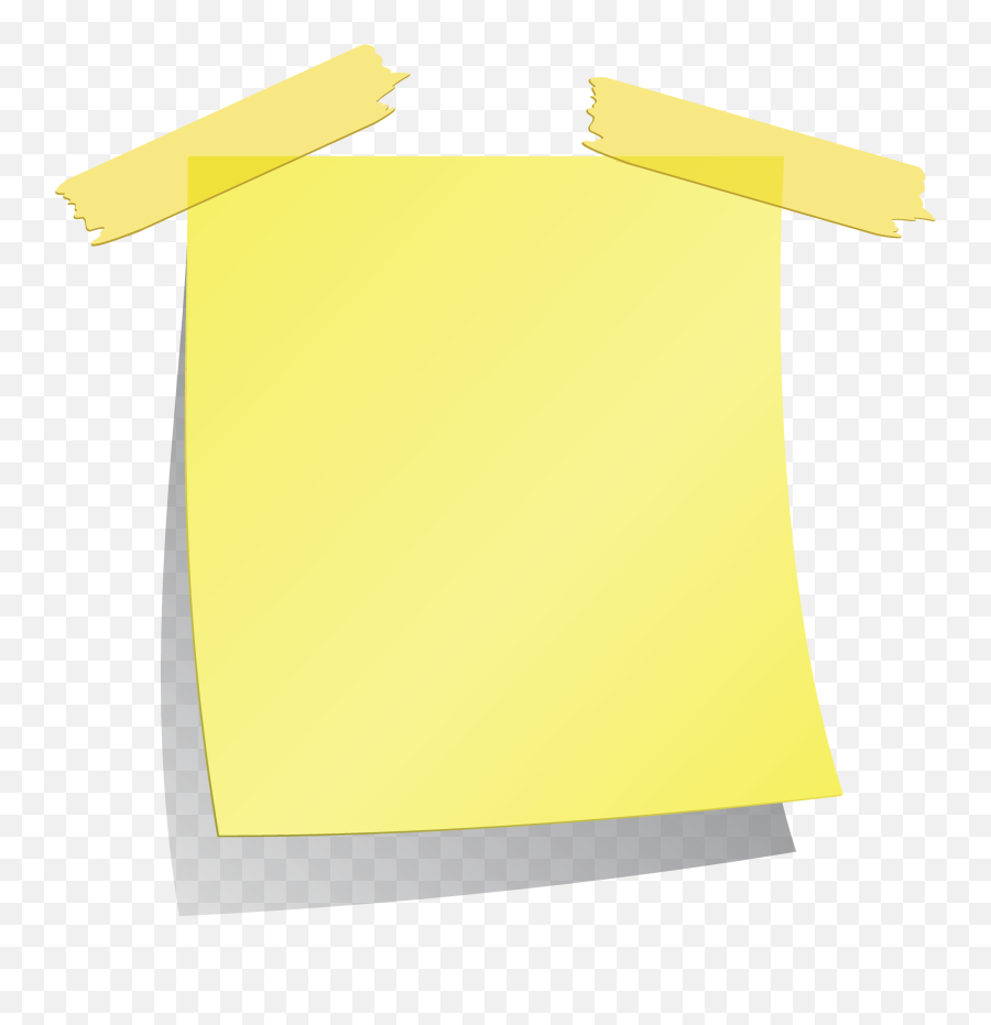 Download Yellow Sticky Notes Png Image - Post It Note With Tape,Sticky Note Transparent
