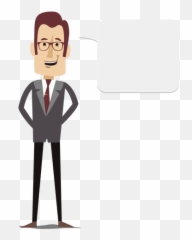 Businessman Cartoon Text Bubble - Transparent PNG u0026 SVG Cartoon