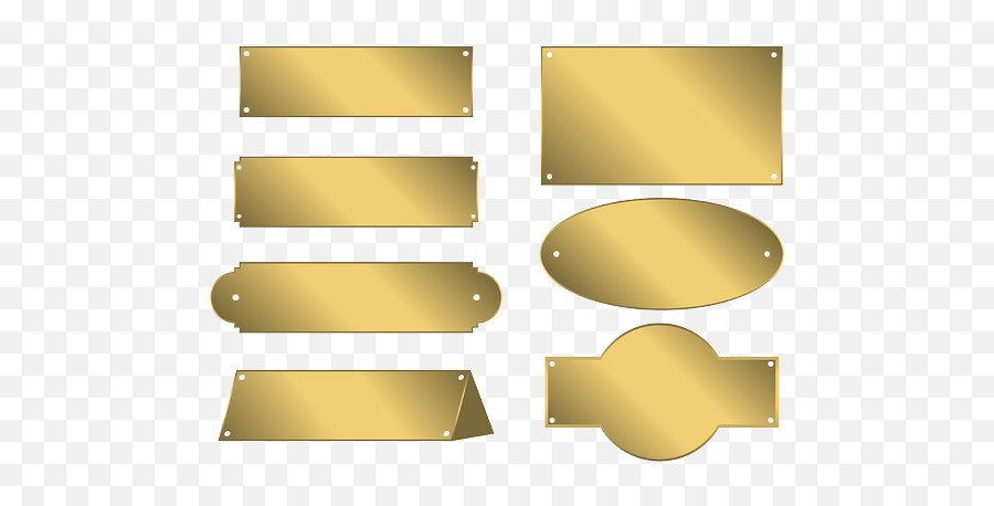 Golden Name Plate Png Photo Arts - Gold Name Plate Vector,Metal Plate Png