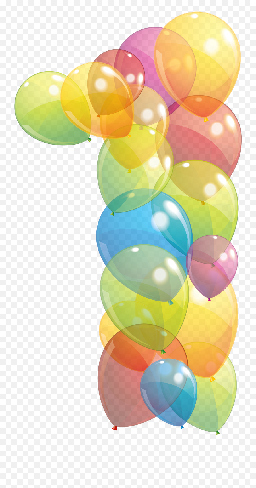 One Number Of Balloons Png Clipart - Number Balloons Clipart,Yellow Balloon Png