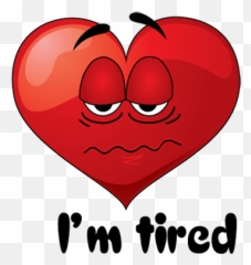Download Emotion Heart Sticker - Happy Emotional Emoji Tired Transparent Background png