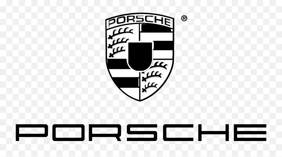 White - Porsche Logo Black And White Png,Porsche Logo Vector