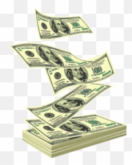 Money Overflowing From Bag Transparent Background - Raining No Watermark png