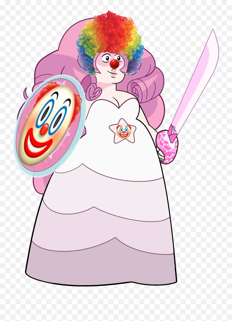 More Clown Quartzstevenuniverse Rosequartz - Rose Quartz Render Png,Clown Hair Png