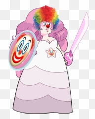 More Clown Quartzstevenuniverse Rosequartz - Rose Quartz Render Png,Clown Hair Png