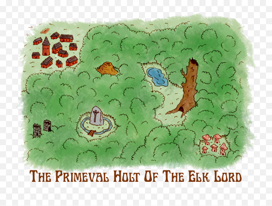 The Primeval Holt Of Elk Lord - Illustration Png,Elk Png