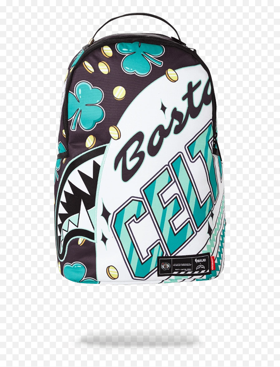 Details About Sprayground Backpack Nba Lab Boston Celtics Lucky Coin Shark - Sprayground Nba Backpacks Png,Boston Celtics Png