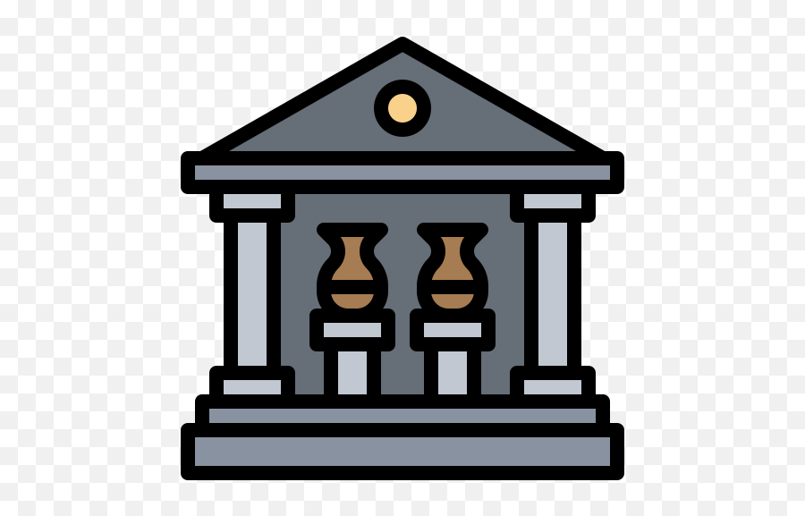 Museum Roman Temple Buildings Monuments Greek Free Icon - Roman Greek Temple Vector Png,Roman Png