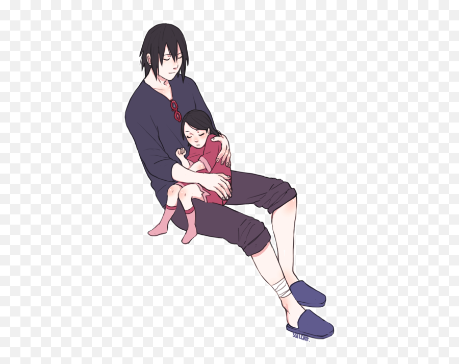 Awww - Image 2275581 On Favimcom Sakura And Baby Sarada Fanfic Png,Anime Girl Sitting Png