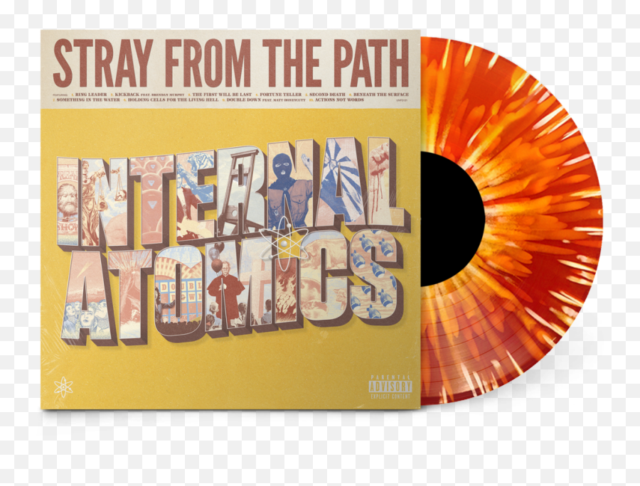 Internal Atomics 12 Vinyl Orange With White Splatter - Stray From The Path Internal Atomics Png,White Splatter Png