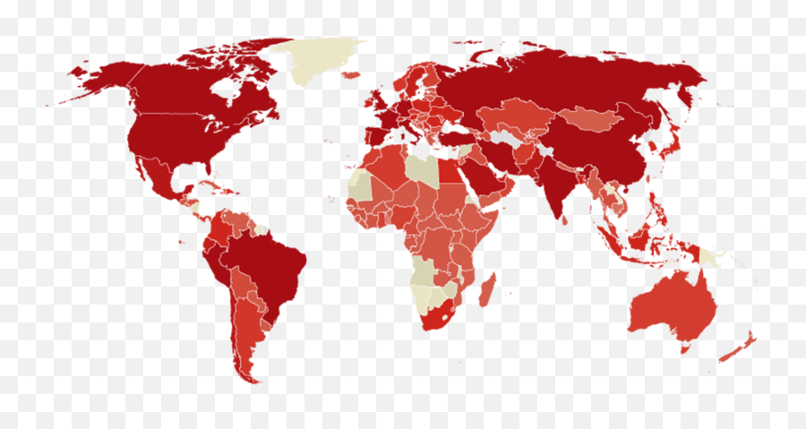 Coronavirus Map Daily Updates - 19 Corona Affected Countries Map Png,Map Of The World Png