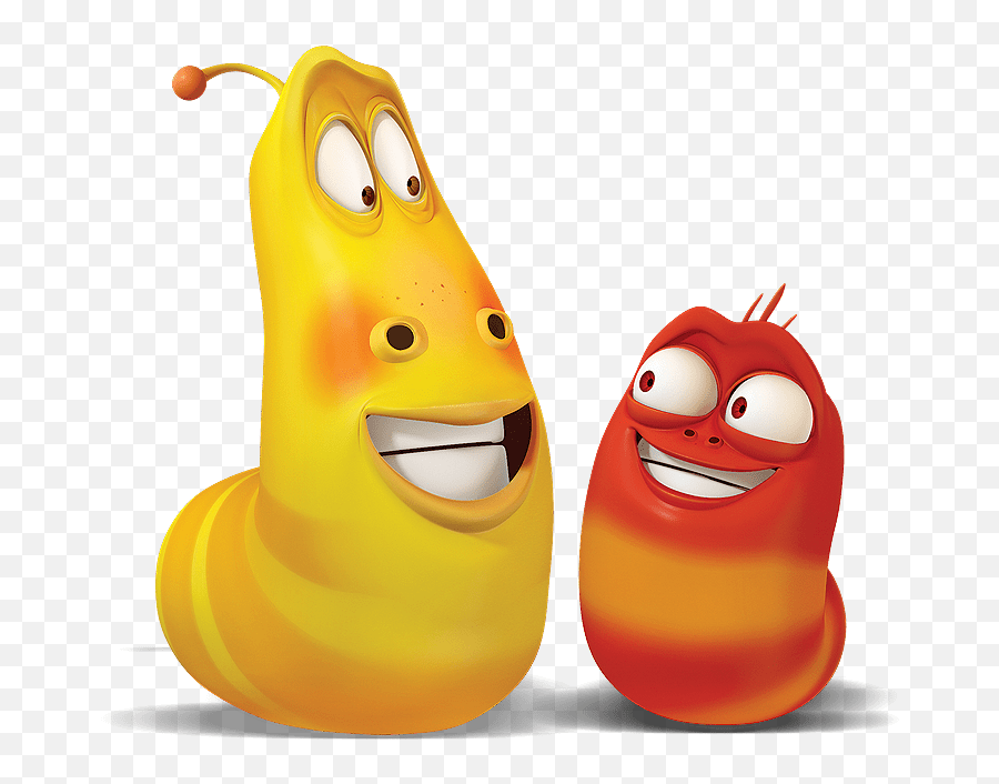 Larva Red And Yellow Smiling - Larva Cartoon,Cartoon Smile Png