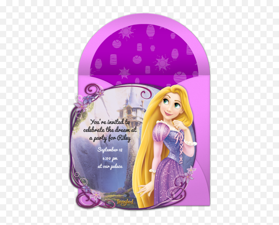 Download Tangled Online Invitation - Barbie Full Size Png Tangled,Barbie Png