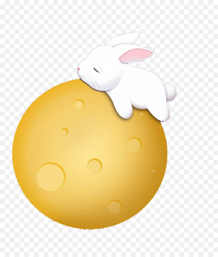Easter Bunny Rabbit Moon - Moon Transparent Background Domestic Rabbit Png,Easter Bunny Transparent Background