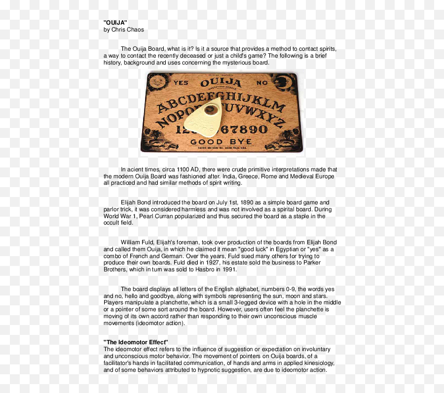 Ouija Board Research Papers - Ouija Board Png,Ouija Board Png