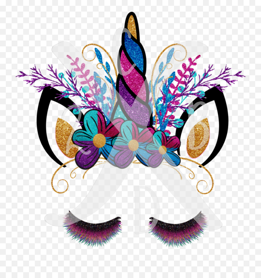 Unicorn Floral Face Transfer - Portable Network Graphics Png,Unicorn Face Png