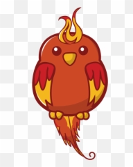 Cute Phoenix Cartoon - Big png