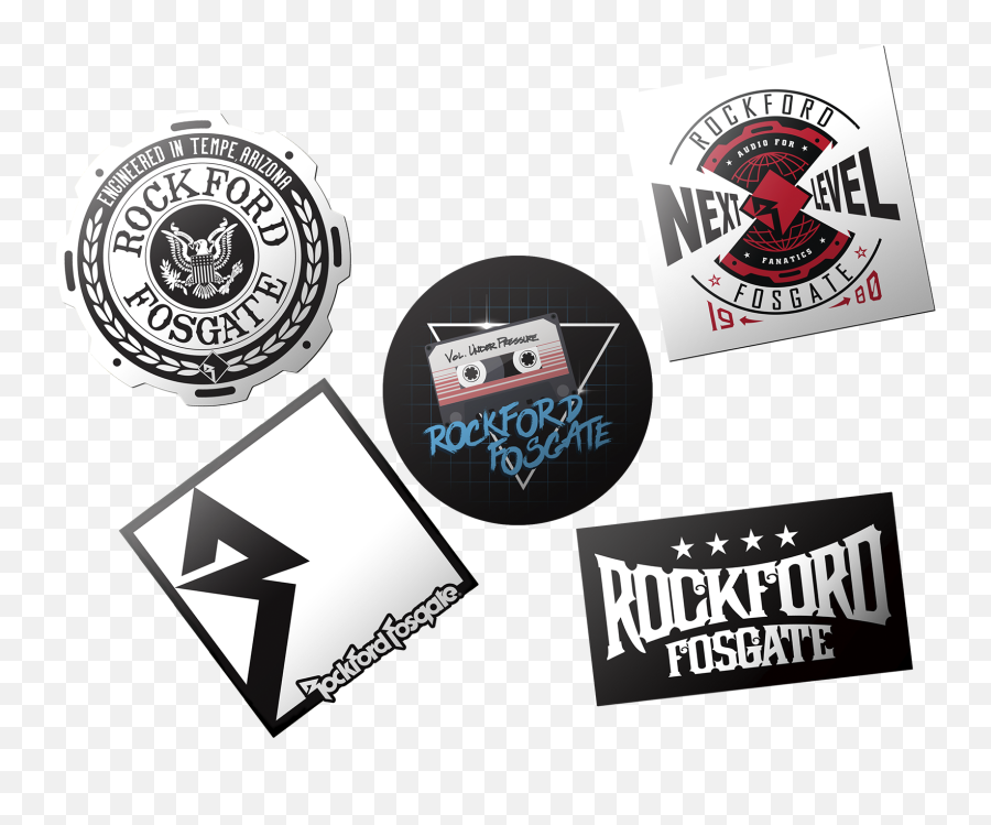 Sticker Pack 5 Assorted Stickers - Udeo Png,Rockford Fosgate Logo