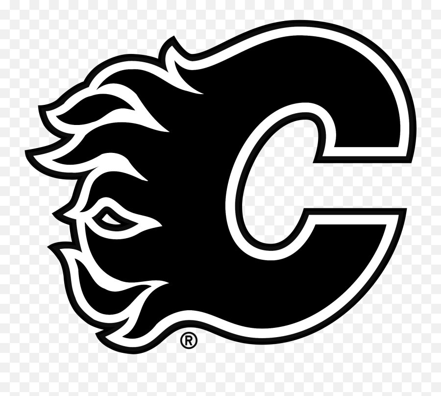 Download Calgary Flames Logo Black - Transparent Calgary Flames Logo Png,Black Flames Png
