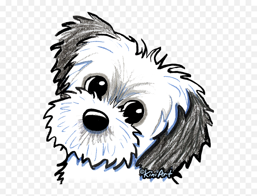 Kiniart Shih Tzu Cutie Carry - All Pouch Easy Shih Tzu Drawing Png,Shih Tzu Png