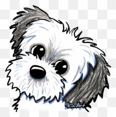 Kiniart Shih Tzu Cutie Carry - All Pouch Easy Shih Tzu Drawing Png,Shih Tzu Png