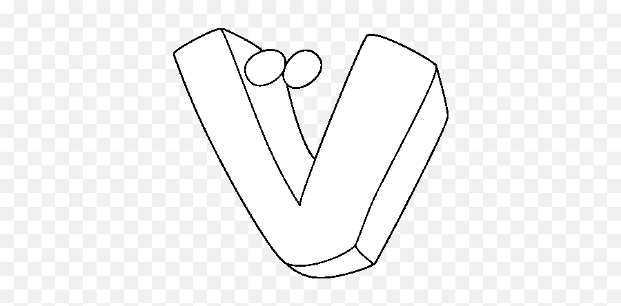 Letter V Coloring Page - Coloringcrewcom Dot Png,Letter V Png